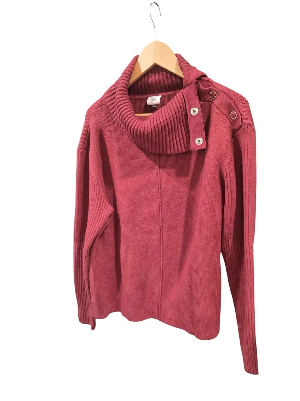 Cabi | Turtleneck Sweater in Burgundy | Size Large - Picture 2 of 6